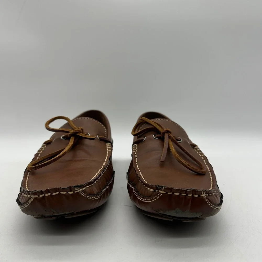 IZOD‎ 630182 Burton Tan Smooth Mens Size 9.5 M Driving Moccasin Loafer Shoes